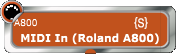 screenshot of a *MIDI In* block with the GP Script handle ``A800``