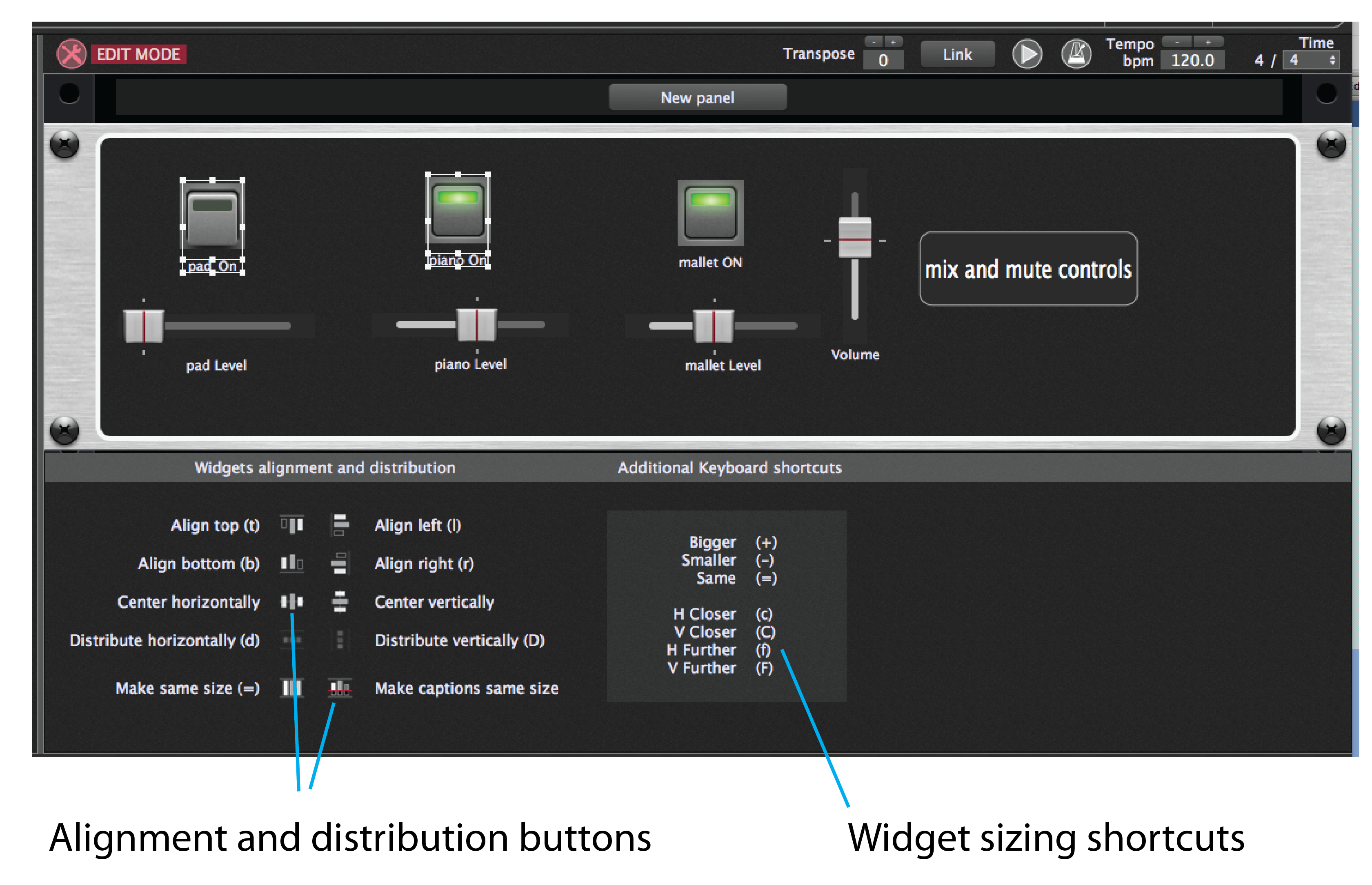 Widget Alignment and Distribution Tools