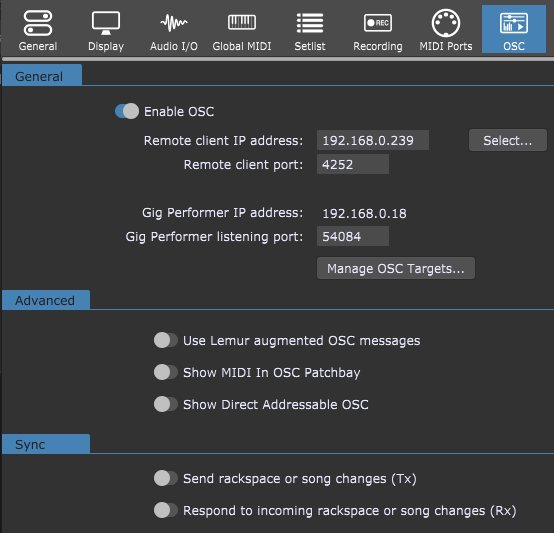 OSC-setup