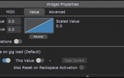 Using Recall Value On Load and Also recall on Activate widget options