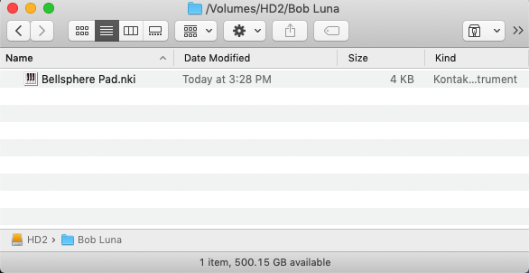 Mac, Open the folder that you specified above, see Kontakt instrument NKI file extension