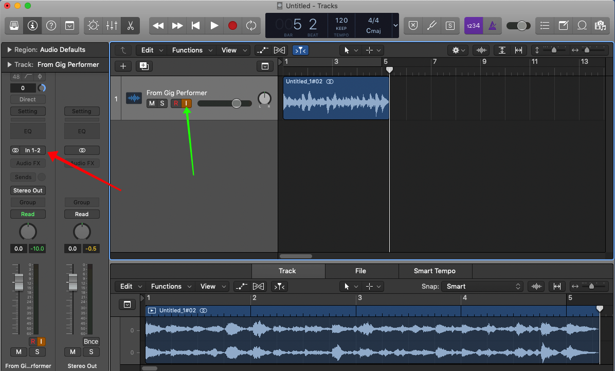 Logic Pro X, record