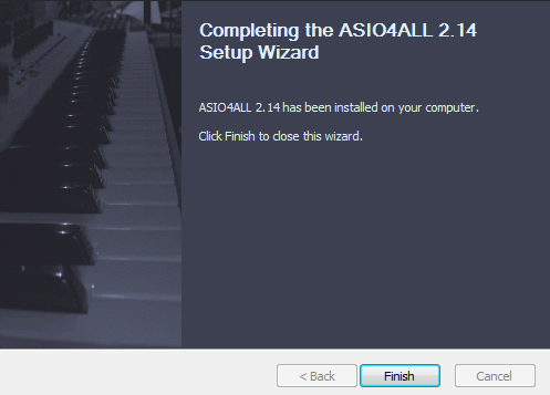 Completing the ASIO4ALL 2.14 Setup Wizard