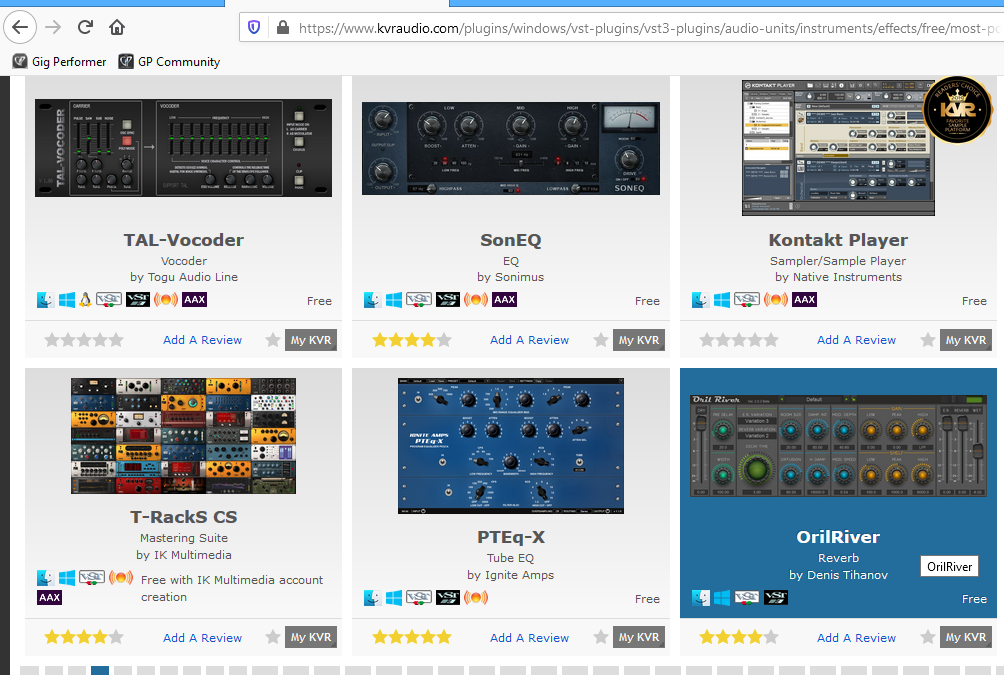 Top websites for free audio plugins and how to use them in Gig Performer