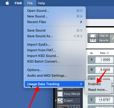 Disable Usage data Tracking in Native Instruments FM8