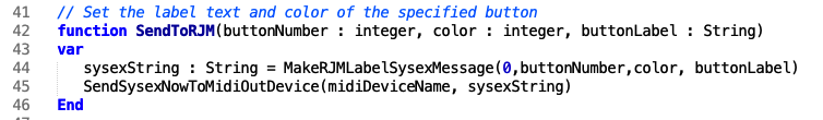 Set the label text and color of the specified button, part of the Mastermind script