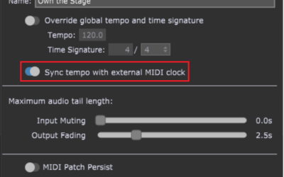 How to synchronize Gig Performer’s tempo to an external MIDI clock or Link-enabled products