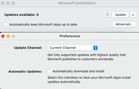 microsoft updater mac