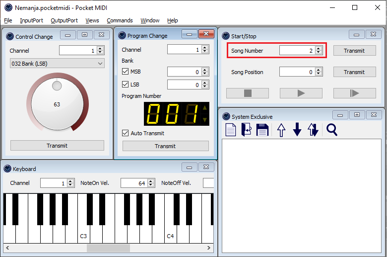 Send various MIDI messages using PocketMIDI to Gig Performer
