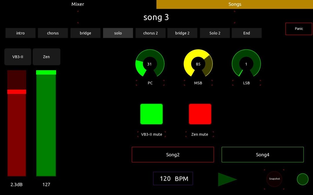 Using Touch OSC app as a remote display and a touch control surface with Gig Performer