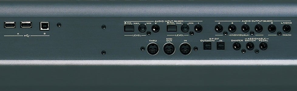 Korg Kronos USB and MIDI Connectors