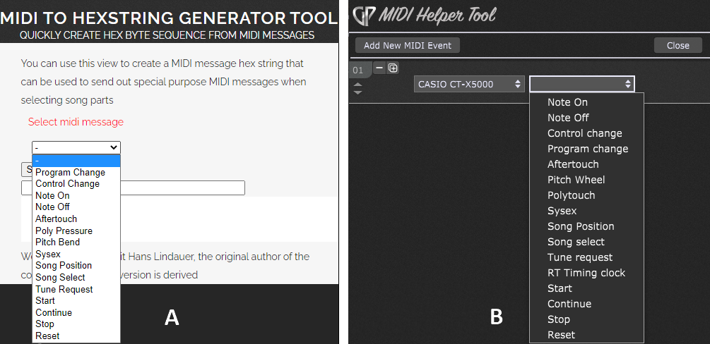 MIDI Helper Tool vs online tool comparison in Gig Performer