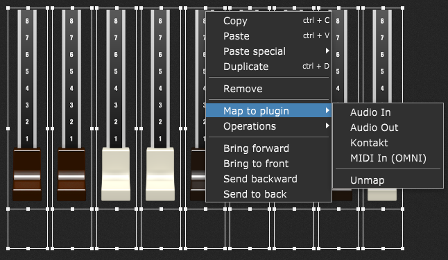 Map multiple widgets to plugin