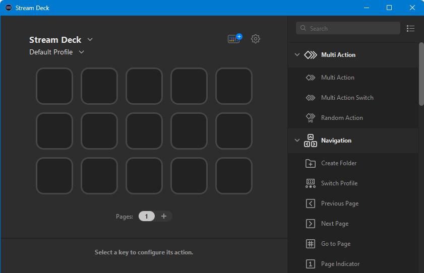 The first run of the Stream Deck application
