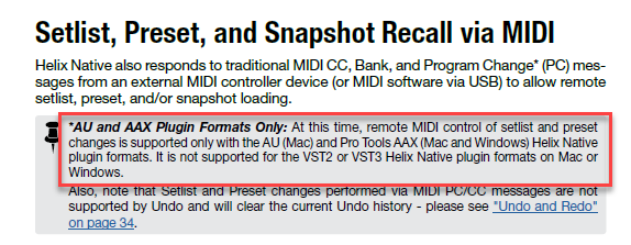 Helix Native better plugin support in the AU version