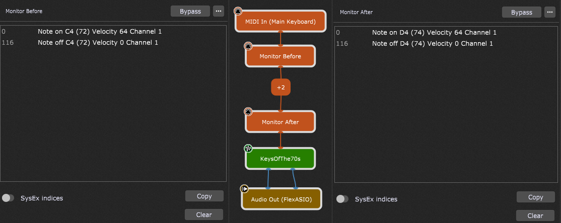 MIDI Transposer plugin in Gig Performer