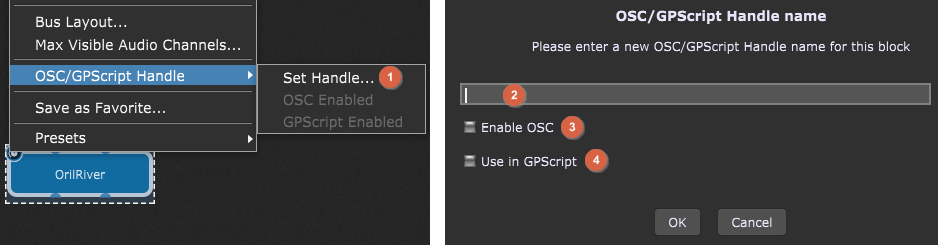 Define a handle for a plugin in Gig Performer, live VST host