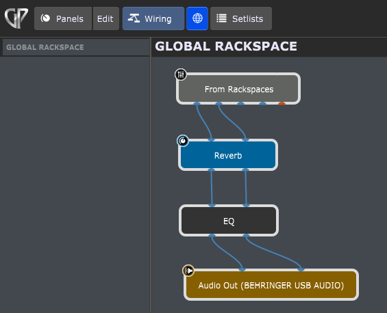 Global rackspace reverb and EQ