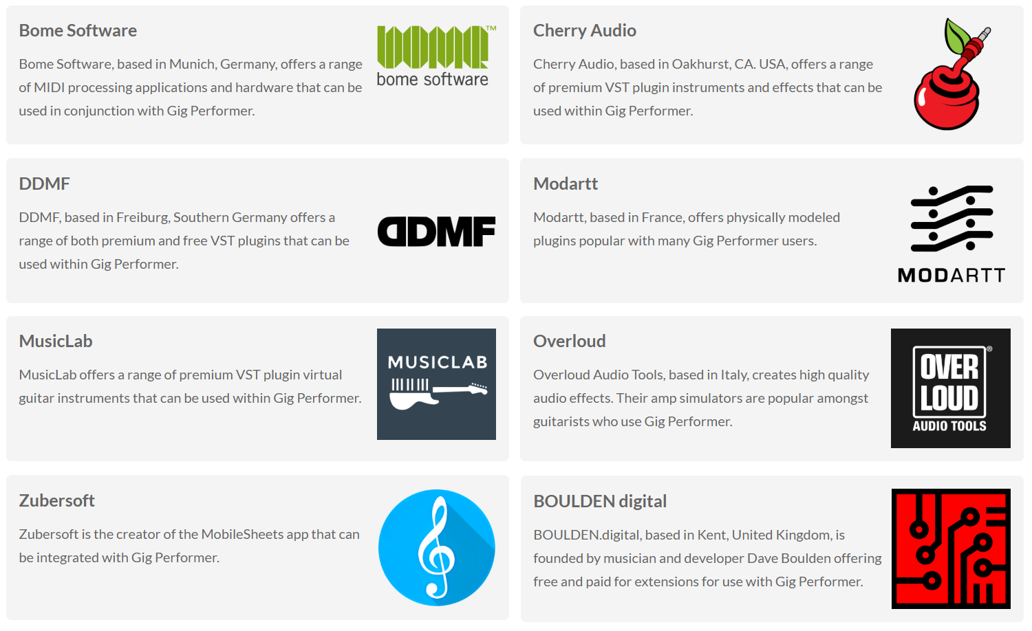 Gig Performer Partners in 2025