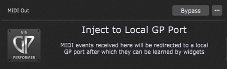 Inject MIDI messages to the Local Gig Performer port