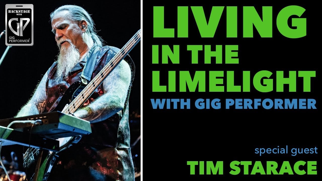 Tim Starace in the Backstage with Gig Performer show. In the interview, he showcases his Rush sounds for YYNOT