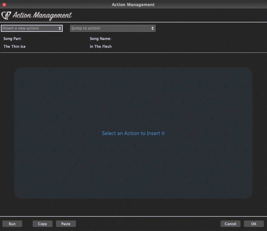 Action Management in Song Part Actions